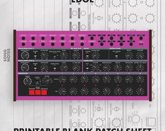 Behringer Edge Blank Patch Sheet Printable