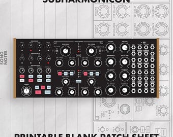Moog Subharmonicon Blank Patch Sheet | Szablon notatek syntezatora (pobierz plik PDF)