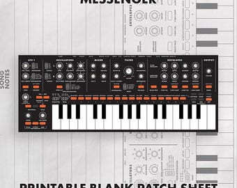 Moog Messenger Blank Patch Sheet do druku