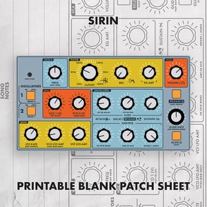 Moog Sirin Blank Patch Sheet Printable