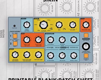 Moog Sirin Blank Patch Sheet do druku