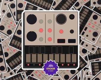 Adesivo Korg Volca Keys, decalque portátil para sintetizador polifônico analógico, ideal para laptop e equipamentos de estúdio.