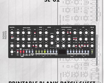 Roland SE-02 Blank Patch Sheet Printable