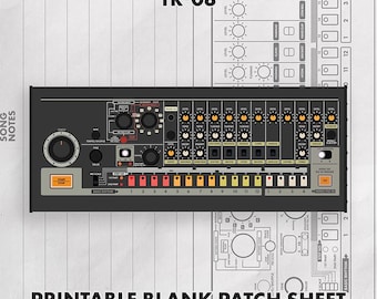 Roland TR-08 Patch Sheet, Synth Documentation Template (PDF Download)