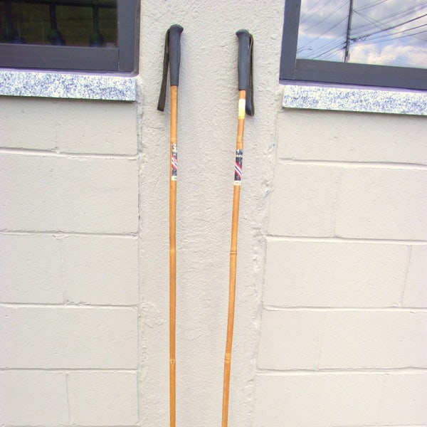 Vintage Bamboo Sparta Ski Poles Snowshoe - 53" - 135 cm - Rustic Country Lodge Cabin Adirondack Wall Decor - Made in Norway - Norwegian #1