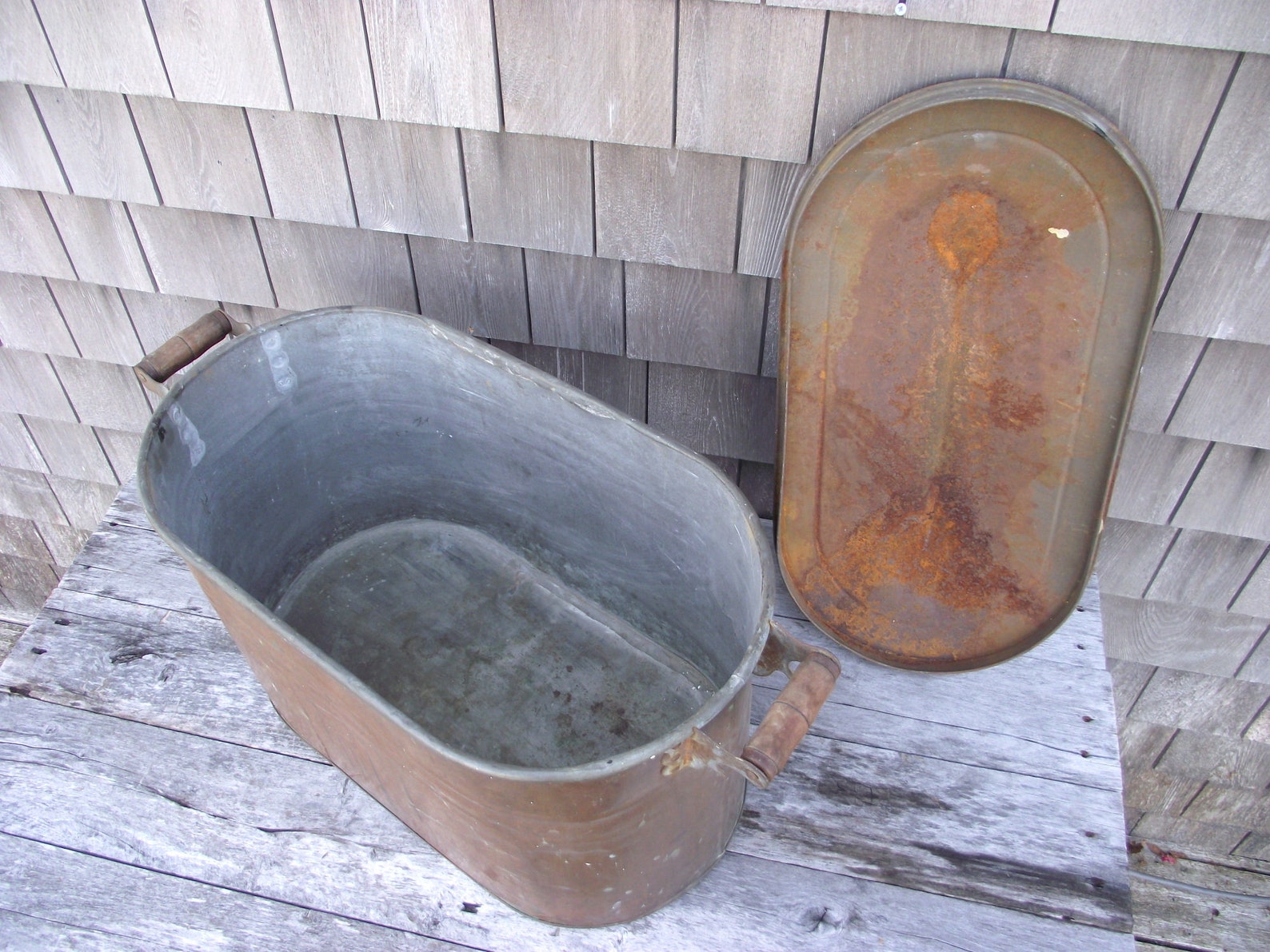 Antique Copper Boiler Primitive Rustic Decor Canning Etsy Italia