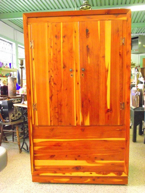 Genuine Murphy Solid CEDAR Armoire Wardrobe Closet with Double Etsy