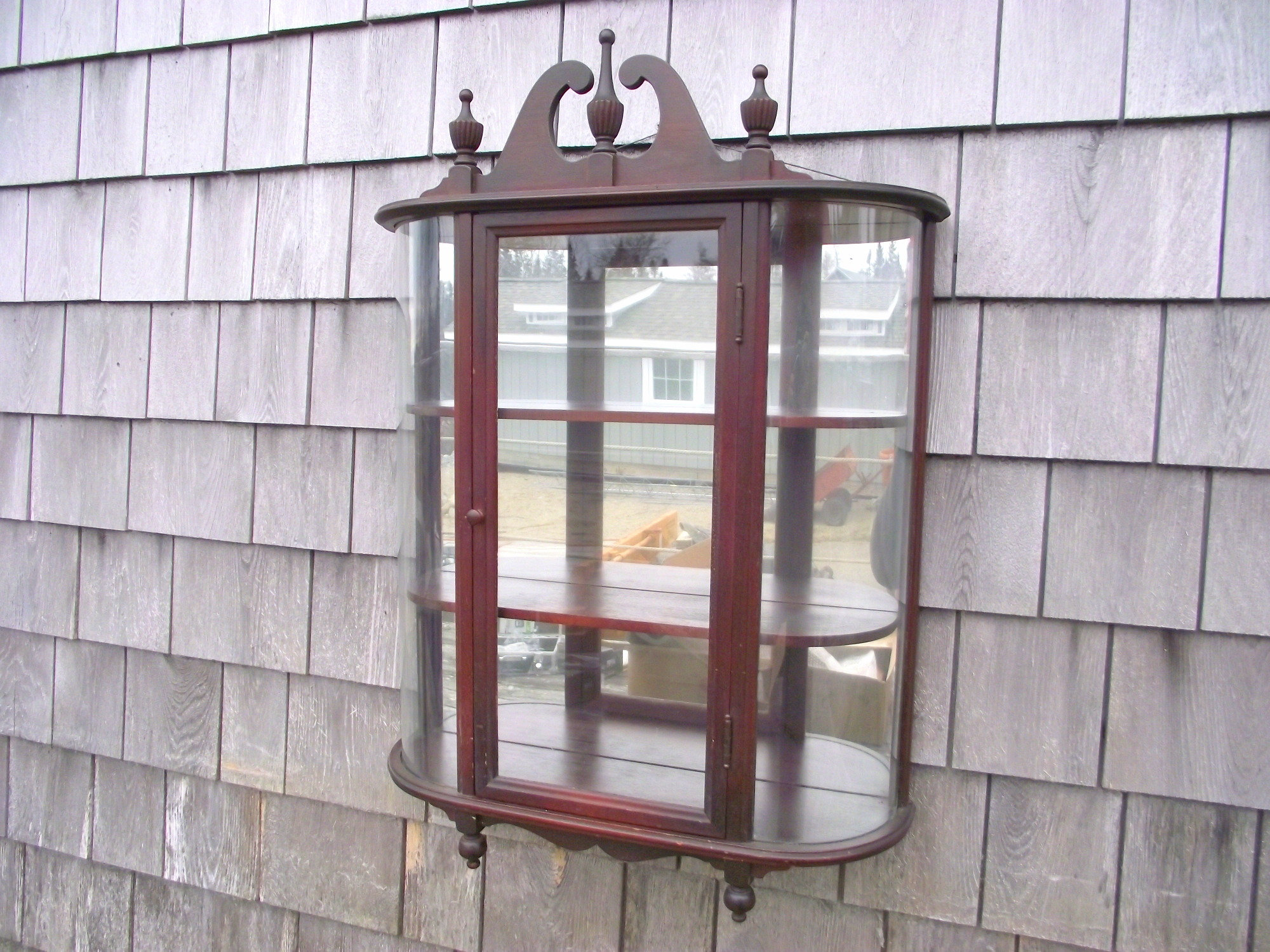 Antique Curved Glass Display Case - Etsy