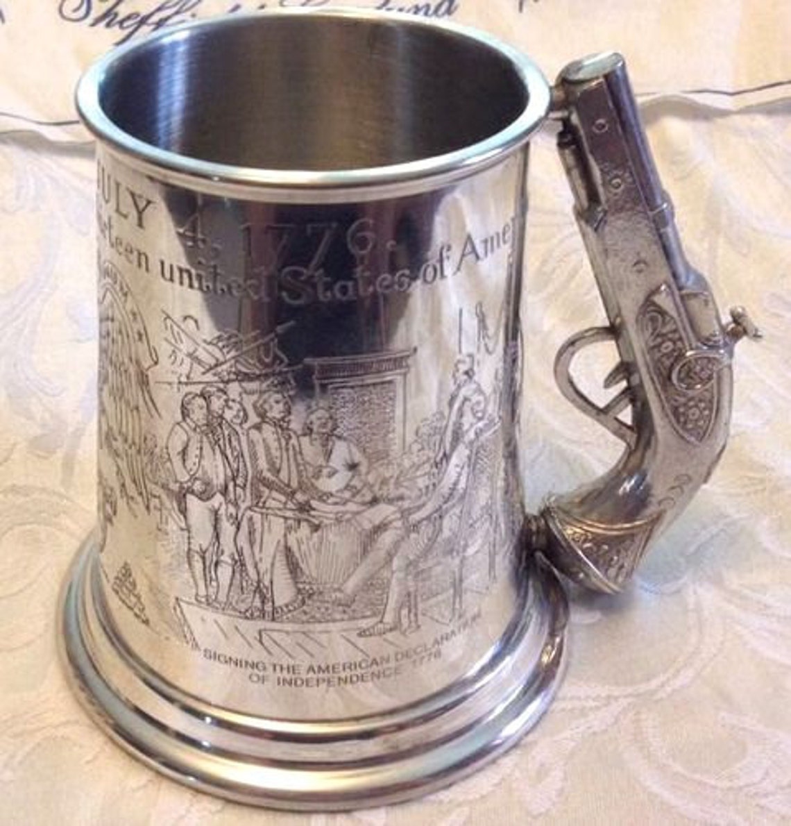 Leonard English Pewter Tankard Declaration of Independence Etsy