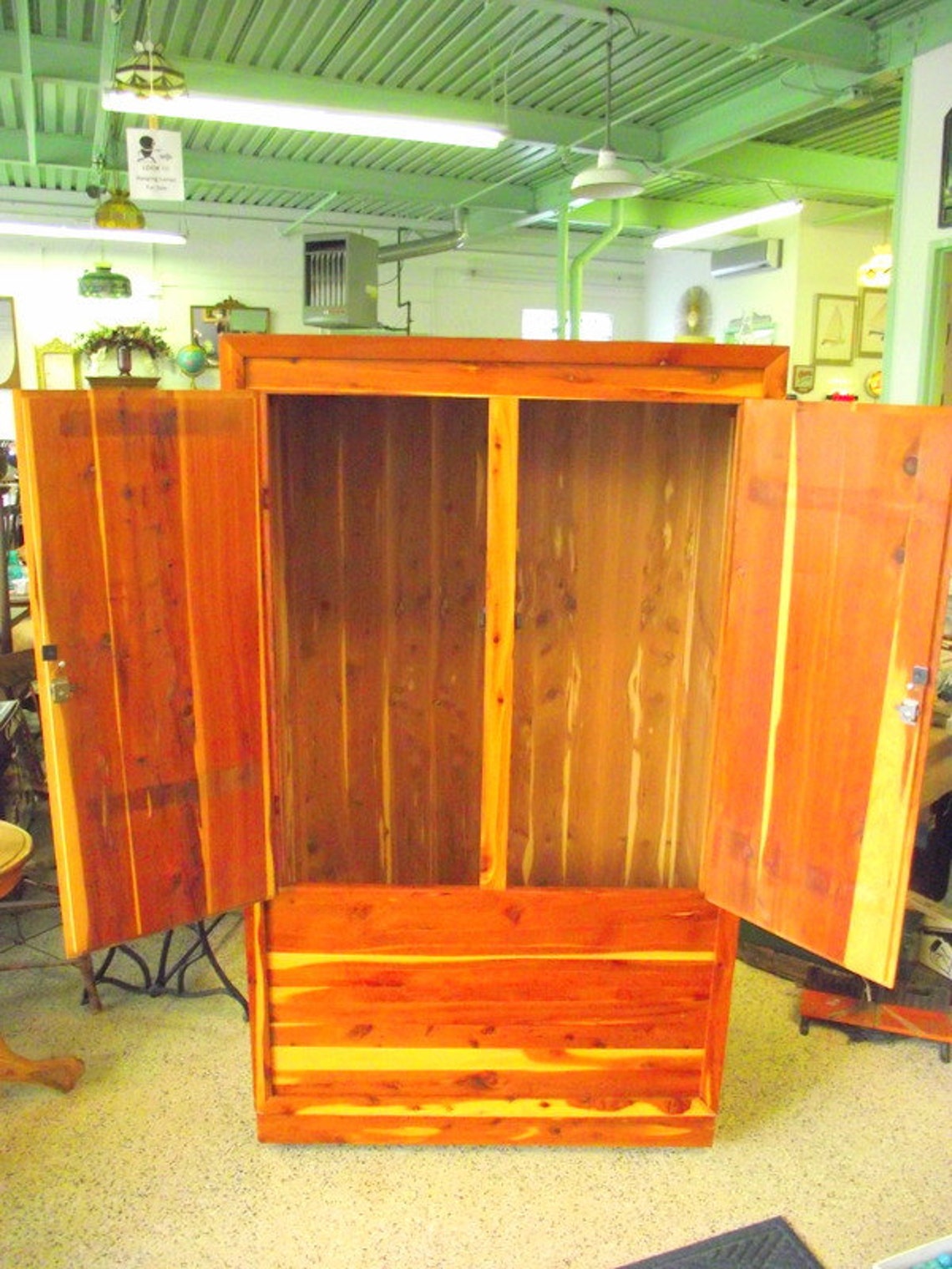 Genuine Murphy Solid CEDAR Armoire Wardrobe Closet with Double Etsy