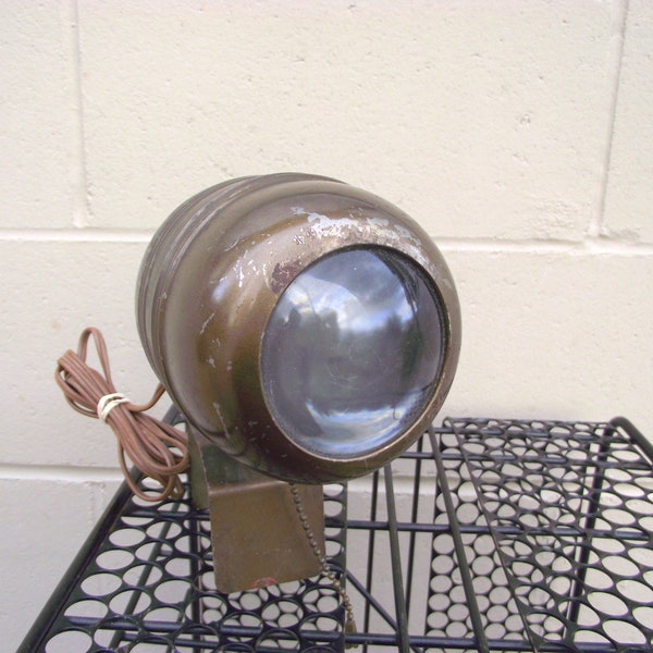 Vintage Industrial Hubbell Shop Spot Lamp Task Work Light - Antique Spotlight Original Hubbell Art Deco Industrial Working Reading - Auto