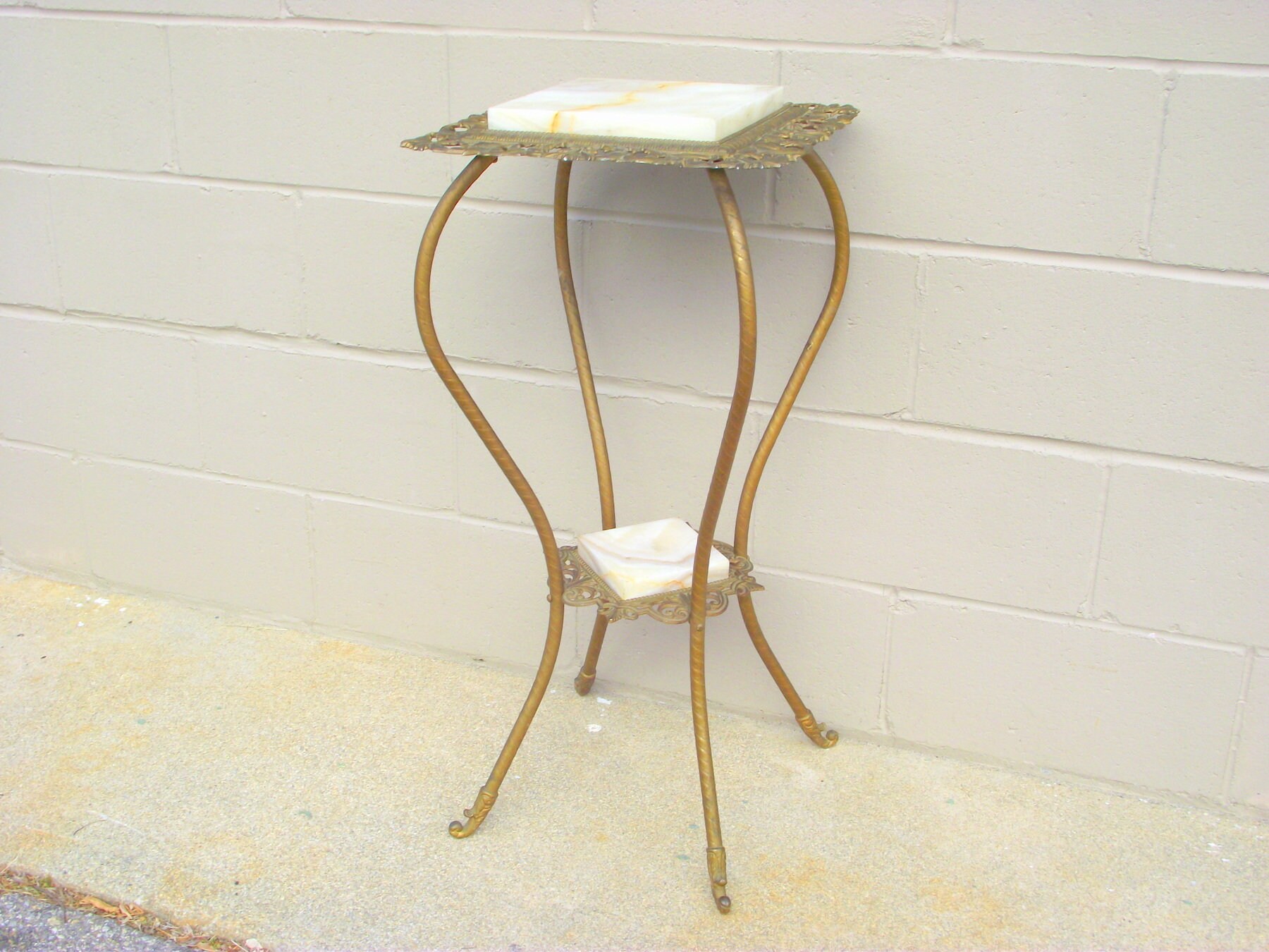 Antique Vintage Victorian Pedestal Plant Stand Iron Brass | Etsy