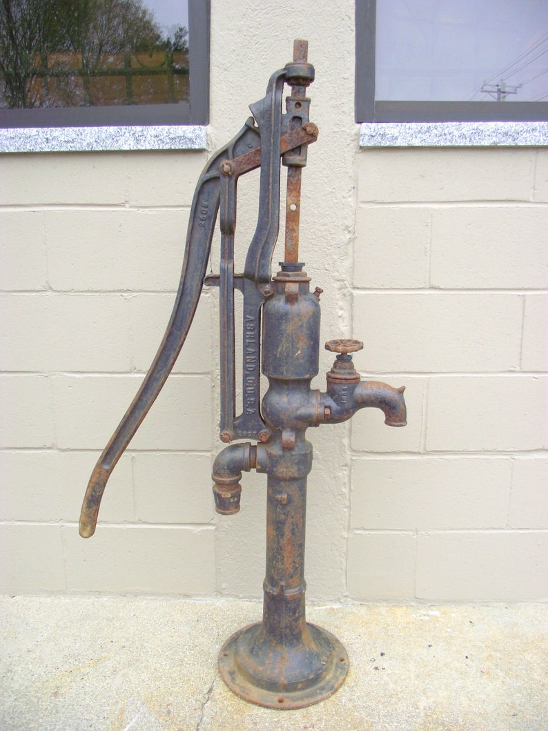 Antique Tall Cast Iron Industrial Well Pump F.E. Myers Etsy