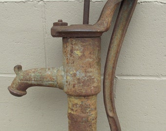 Antique W&B Douglas Cast Iron Manual Pitcher Pump - OFF GRID Farm House - Primitive Industrial Decor - Garden Yard Art - Old Well Water Pump