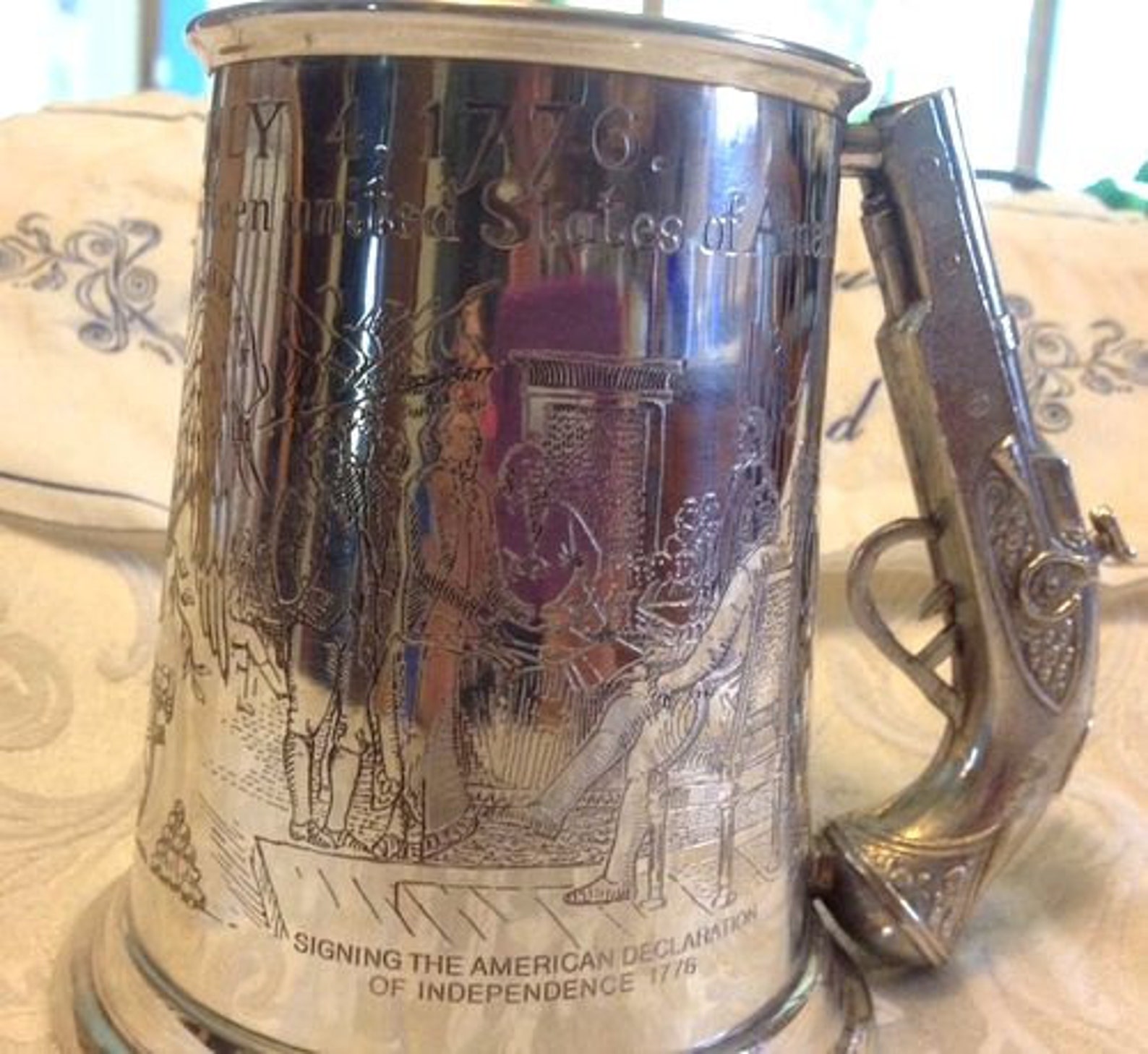 Leonard English Pewter Tankard Declaration of Independence Etsy