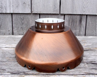 2 Vintage Scalloped Copper Chimney Hurricane Light Shades Sconce Pendant Lamp Chandelier Lampshade Shade