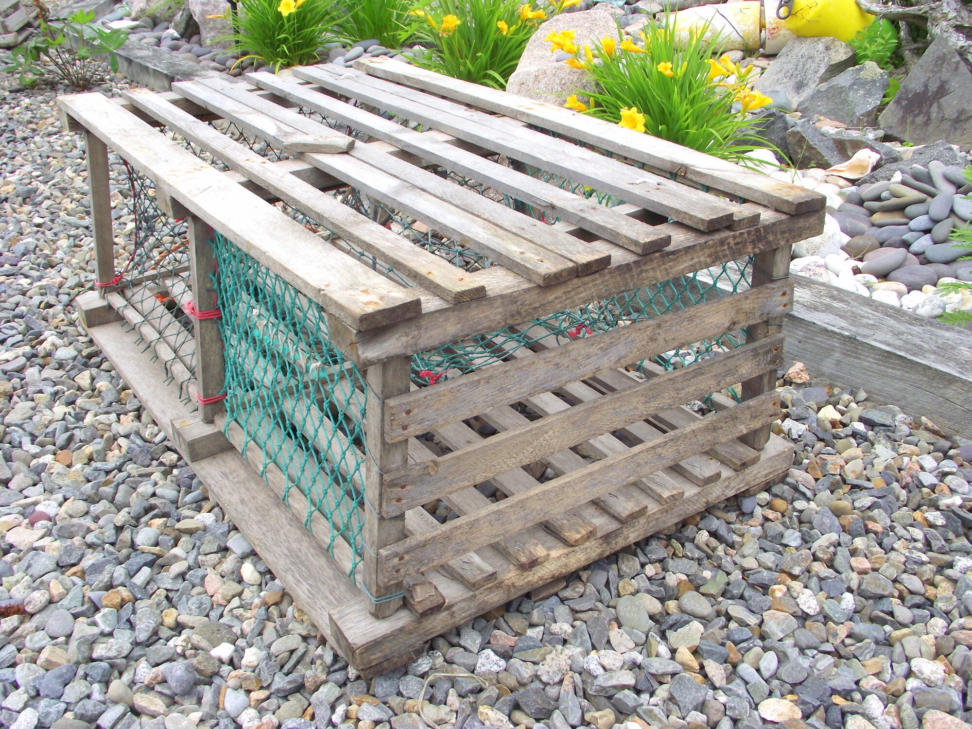 Real Vintage Wooden Lobster Trap from MAINE Weathered Wood Etsy