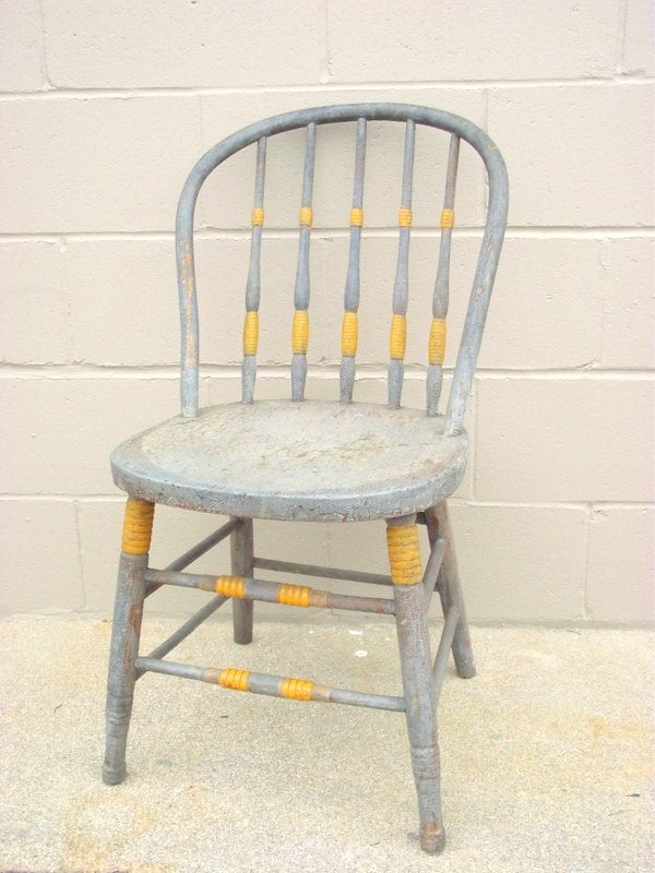 Bentwood Spindle Back Chair Antique Windsor Primitive Rustic | Etsy