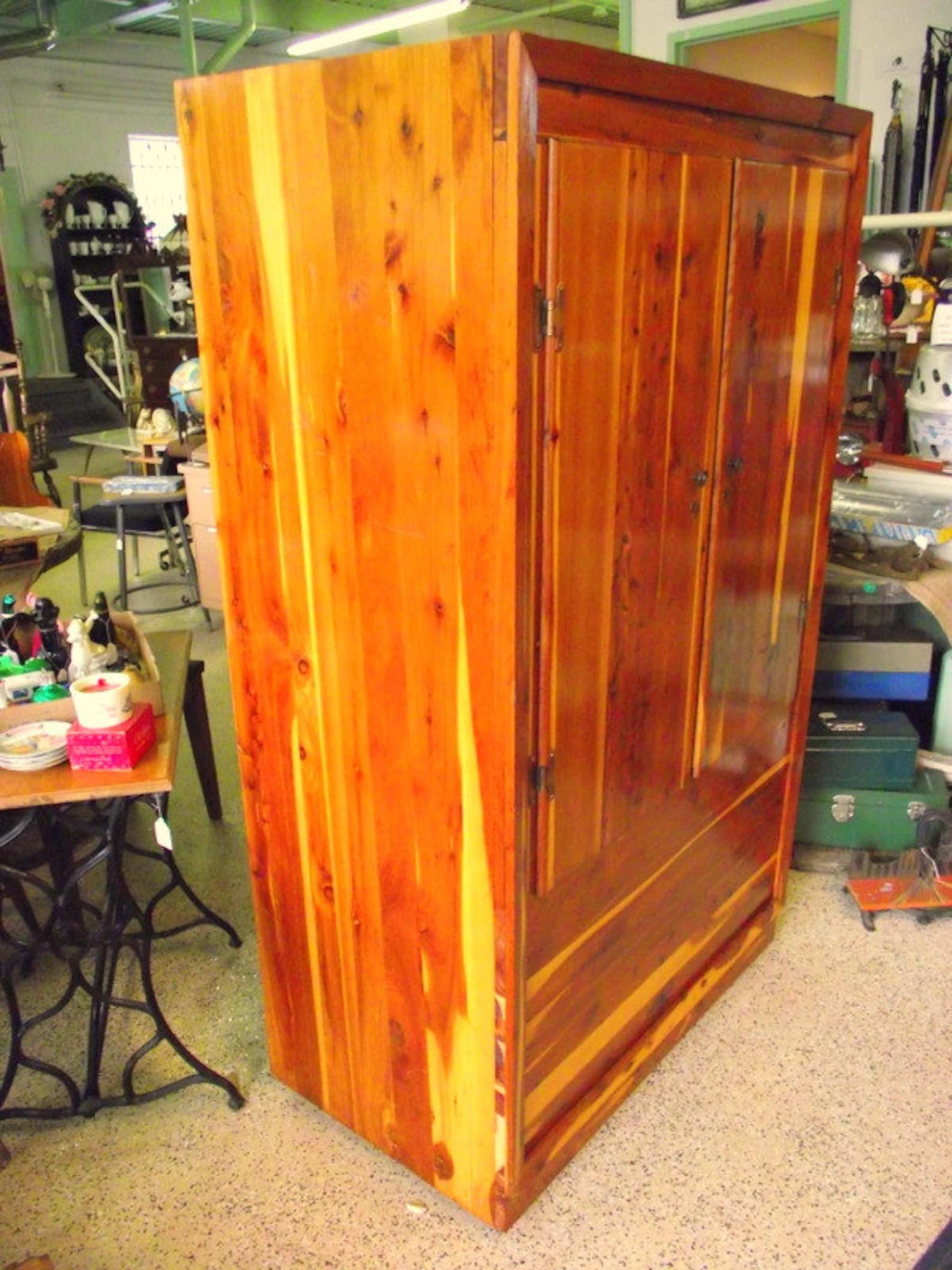 Genuine Murphy Solid CEDAR Armoire Wardrobe Closet with Double Etsy