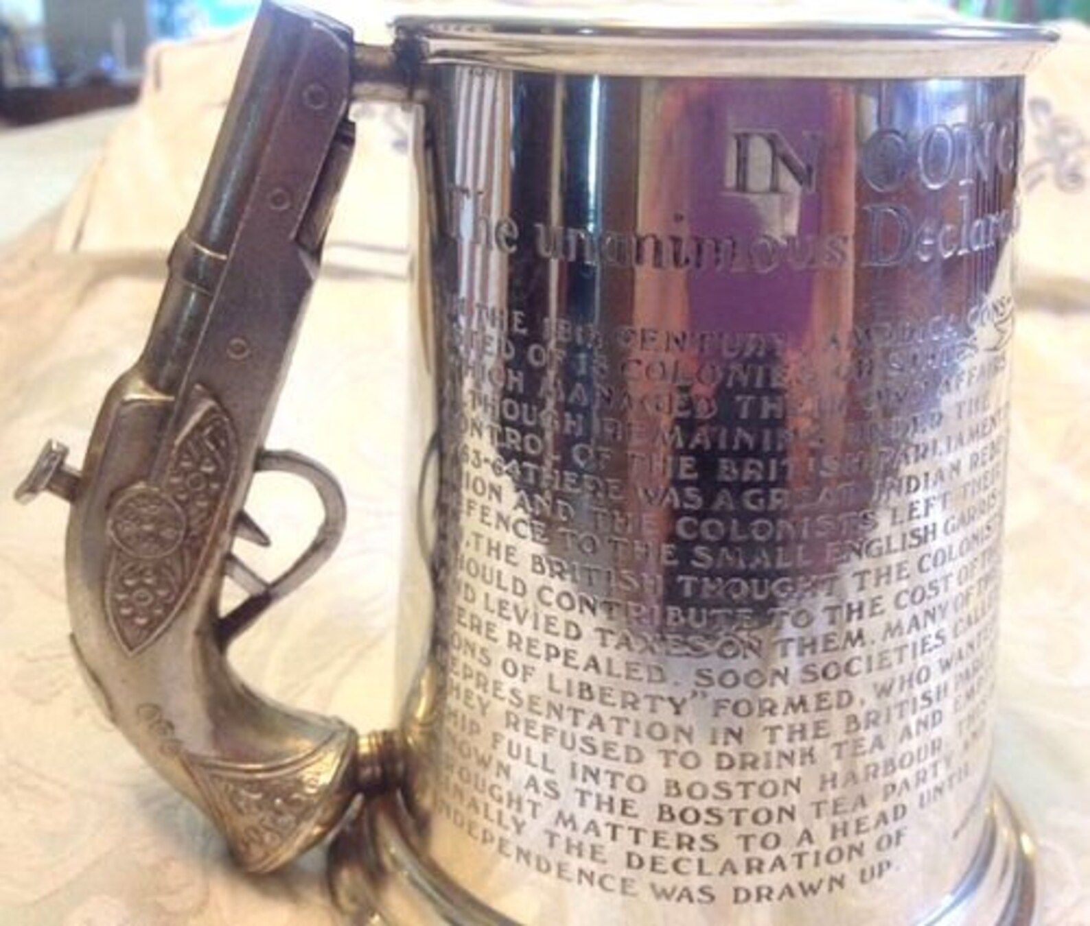 Leonard English Pewter Tankard Declaration of Independence Etsy