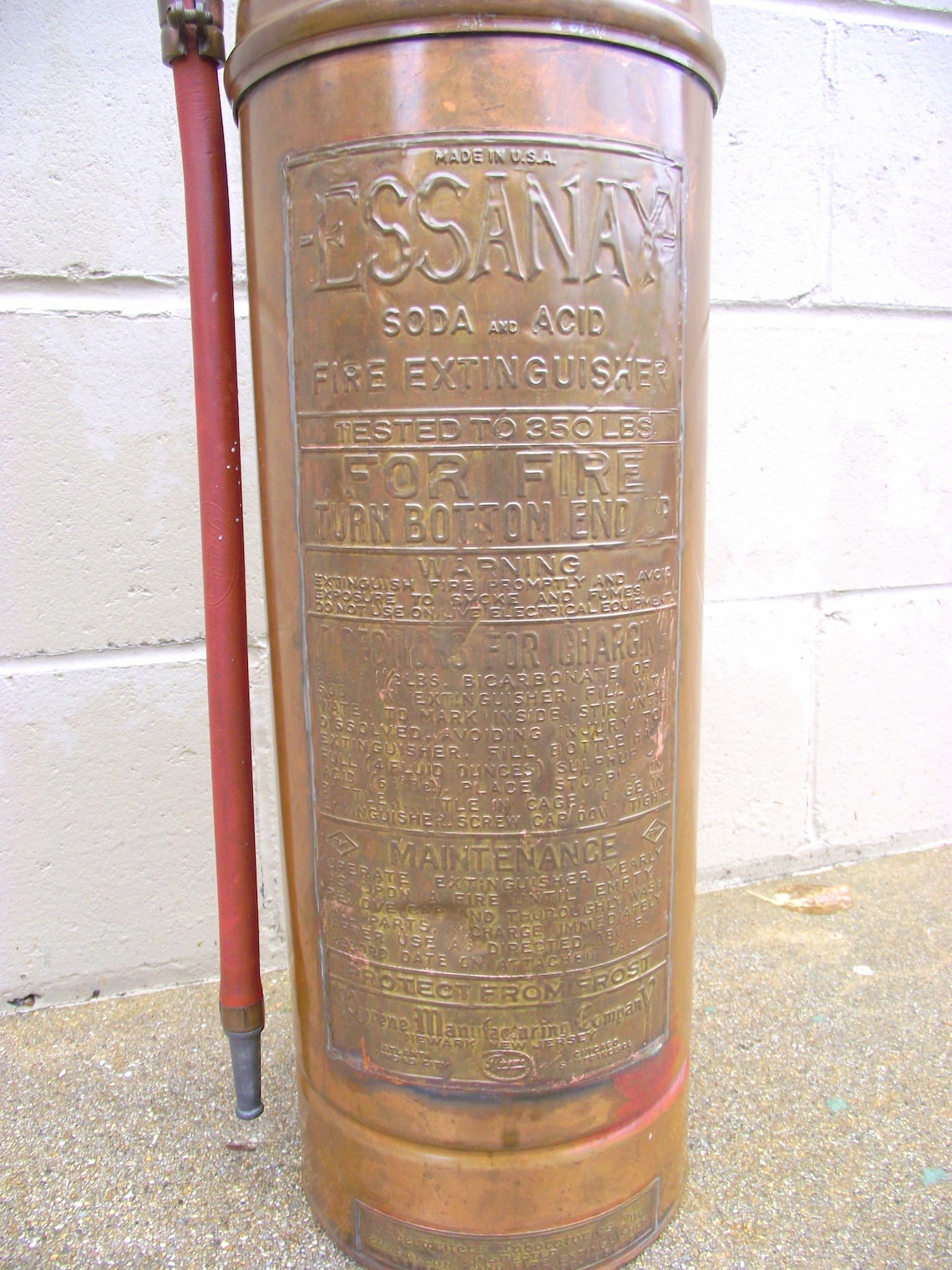 Vintage Fire Extinguisher Table Lamp Copper and Brass Etsy