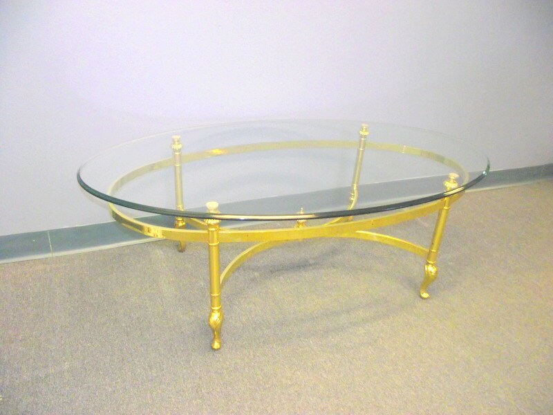 Glass Gold Coffee Table Etsy