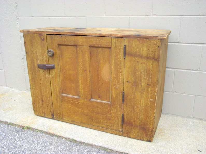 Sale Primitive Jelly Bread Cabinet Kitchen Washstand Etsy