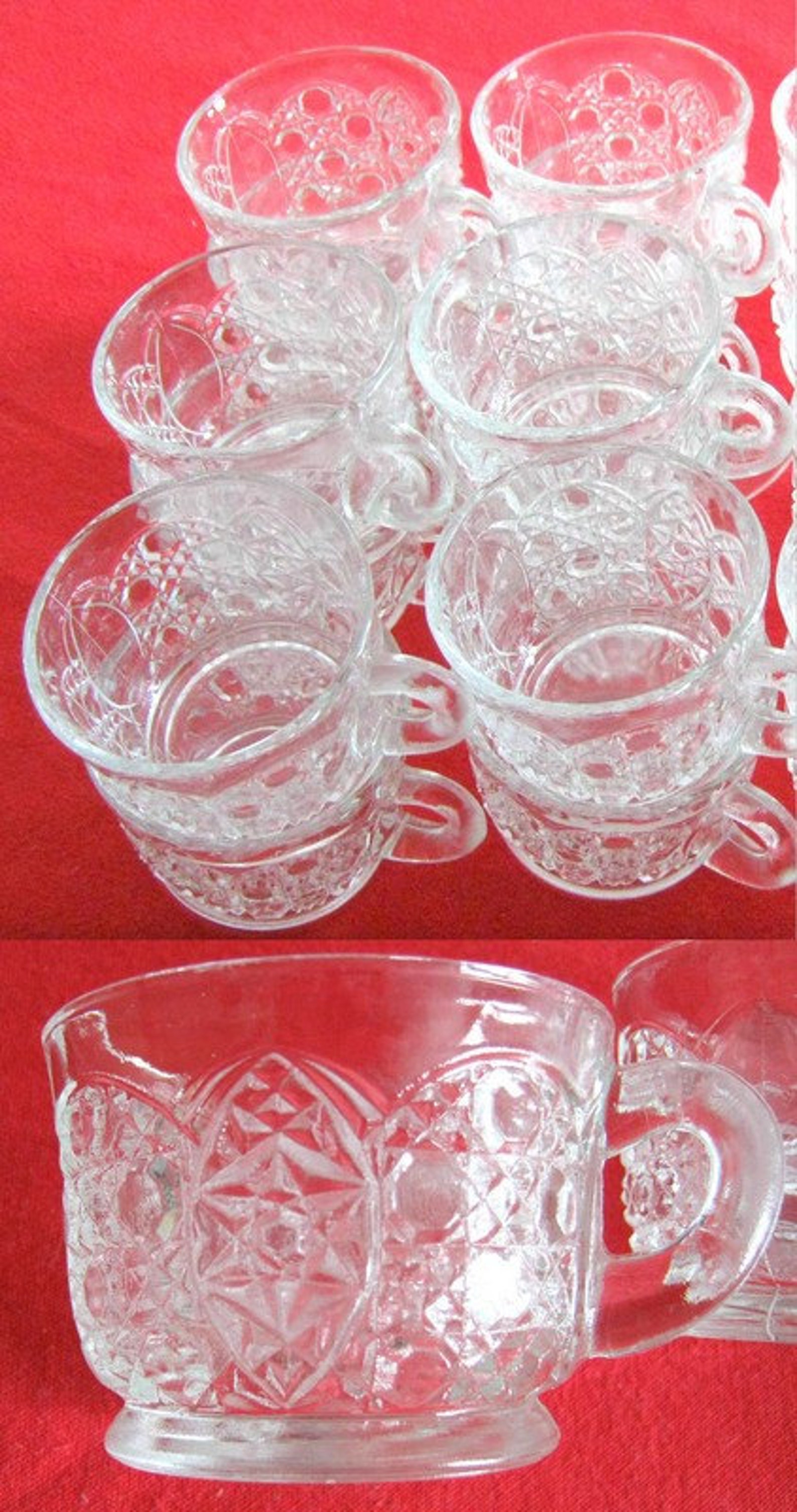 L. E. Smith Daisy & Button Punch Bowl Set 12 Cups Ladle and Etsy