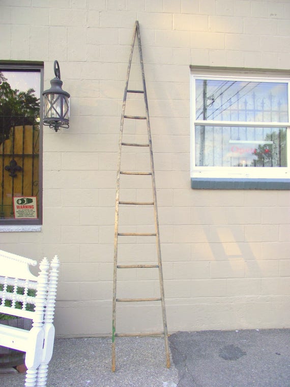 Rare 12 ft Apple Orchard Farm Ladder Antique Primitive Etsy
