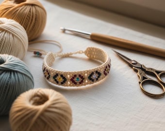 Crochet Bracelet Pattern – Boho Friendship Bracelet PDF Tutorial