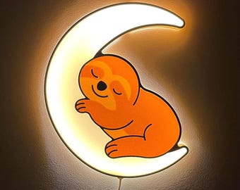 Sloth Moonlet Lamp | ø25cm | dimmable nursery lamp | night light for kids