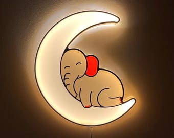 Elephant Moonlet Lamp | ø25cm | dimmable nursery lamp | night light for kids