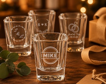 Personalized shot glass | Schnapps glass | Engraved | Dishwasher safe | Gift for weddings & friends