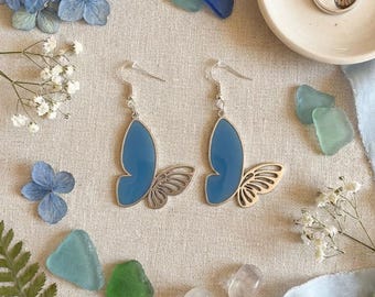 Santorini Bloom Butterfly Drop Earrings