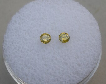 Cognac Red Natural Diamond Loose Faceted Round 3mm