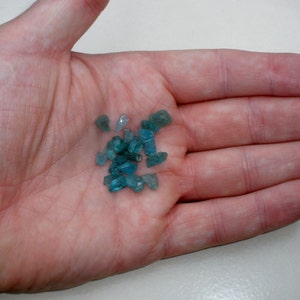 Blue Apatite crystal rough gem mix parcel over 25 carats image 5