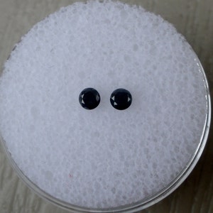 2 Loose Round Cut Natural Black Diamonds 3.0mm Each for Jewelry Making, Crafts, Collecting and Gifts