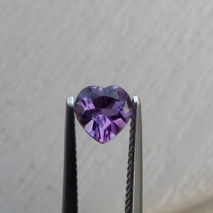 Amethyst Heart Loose Natural Gem 6mm