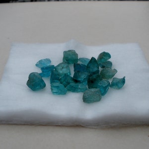 Blue Apatite crystal rough gem mix parcel over 25 carats image 2