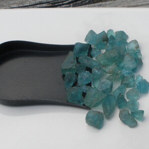 Blue Apatite crystal rough gem mix parcel over 25 carats