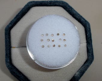 15 Champagne Natural Diamond Loose Faceted Rounds 1.2mm each for Jewelry and Crafts