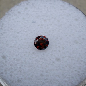 3.5mm Cognac red diamond loose faceted natural round 0.16 carats