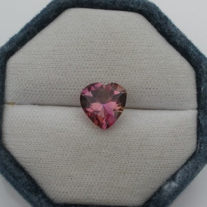 10mm Pink Topaz Loose Faceted Heart Gem
