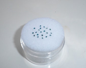 20 rondas sueltas de diamante azul de 1,0 mm cada una