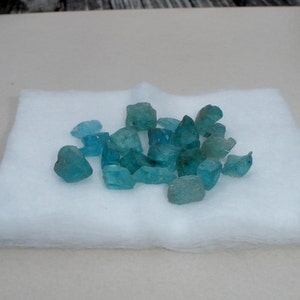 Blue Apatite crystal rough gem mix parcel over 25 carats image 4