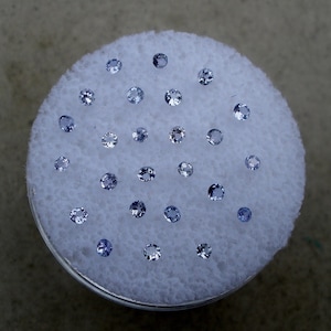 25 Loose Natural Tanzanite Round Gems 1.5mm each