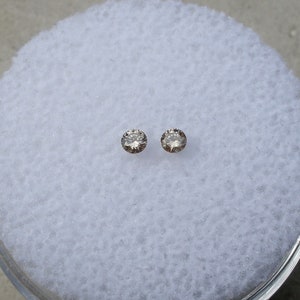Champagner Diamant lose facettierte runde natürliche Paar 2 mm je