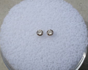 Champagne Diamond Loose Faceted Round Natural Pair 2mm each