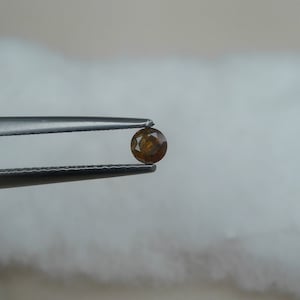 3.5mm Cognac Brown Loose Natural Diamond 0.13 carat