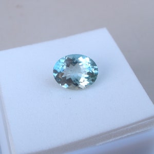 9x7mm Aquamarine Oval Loose Faceted Natural Gem for crafts, Jewelry and Gem Collecting